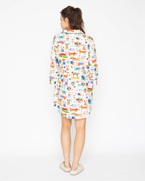 Pajama Shirt | Painted Dog: Medium