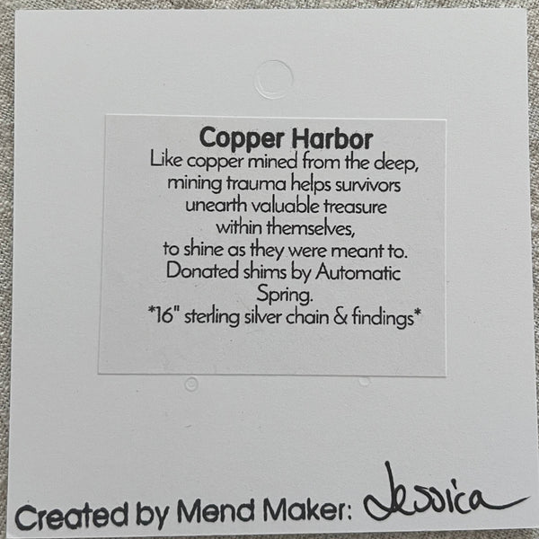 Copper Harbor Mini Sterling Silver Necklace