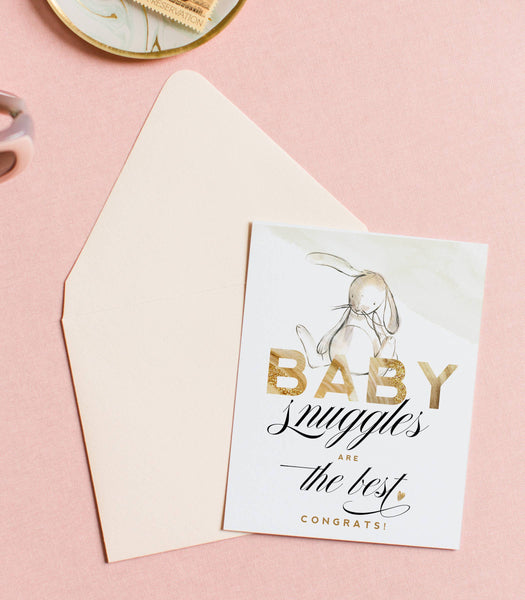 Baby Snuggles, New Baby Greeting Card and Celebration Card