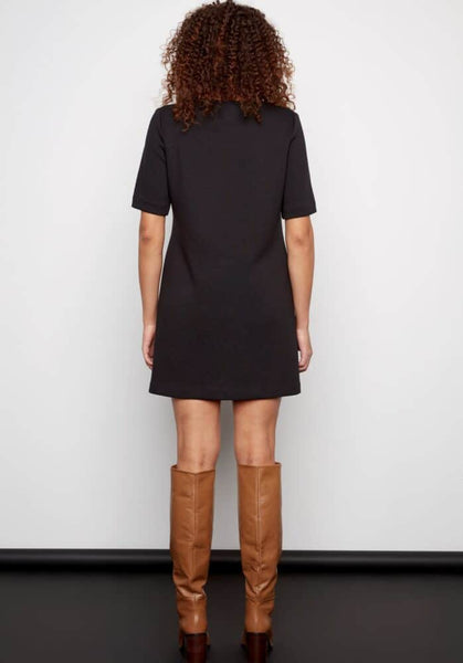 Dress with Patch Pocket - Black