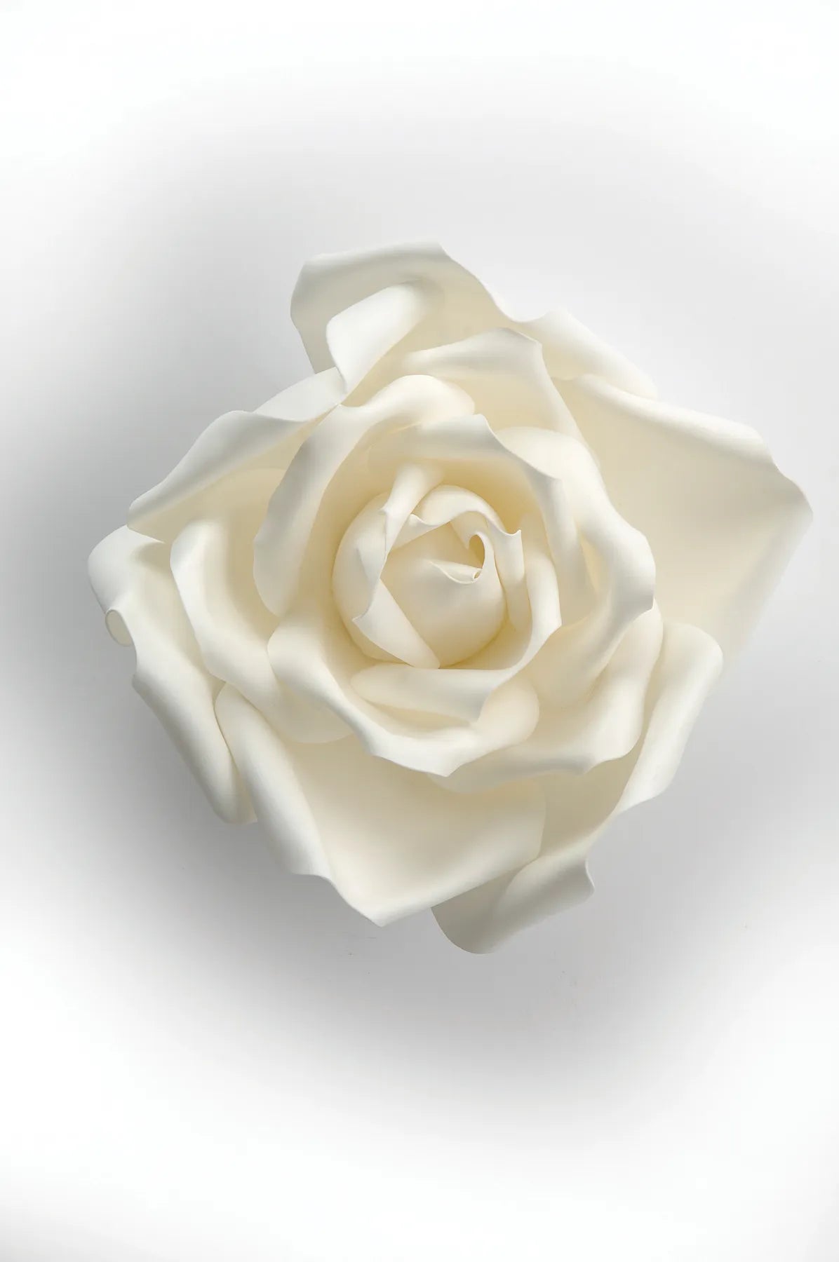 Rose Head 11" Flower - White