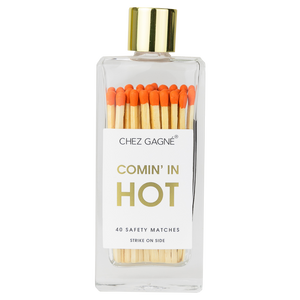 Coming In Hot Matches - Glass Bottle Matchsticks Orange