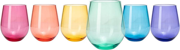 Acrylic Colored Stemless Glasses