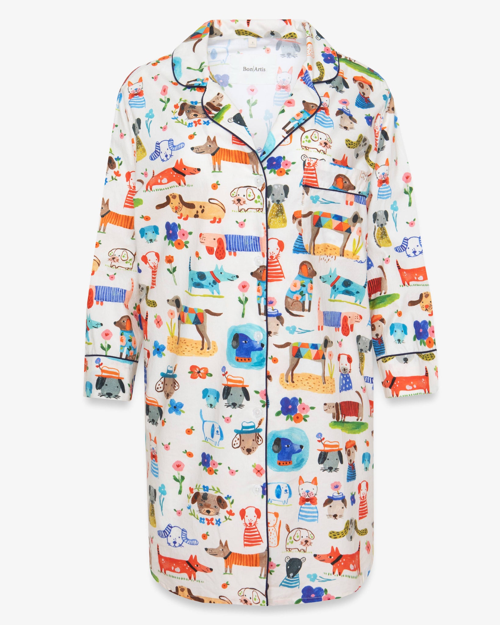 Pajama Shirt | Painted Dog: Medium