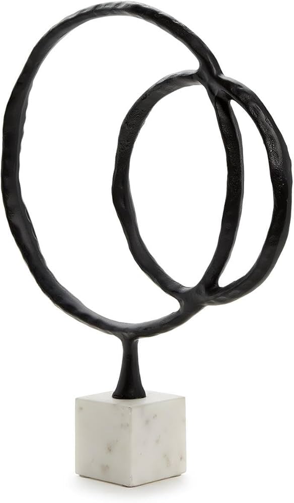 Ring Sculpture on Marble Base