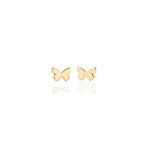 Butterfly Stud Earrings: 18K Gold Vermeil