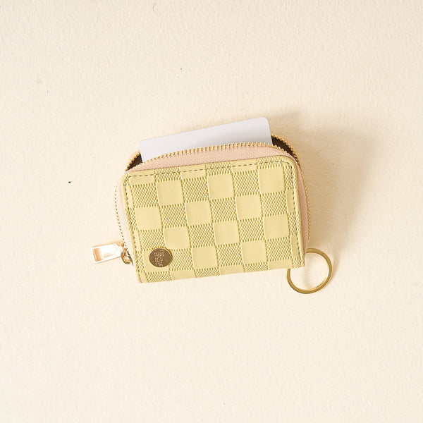 Zip Around Wallet-Green Check