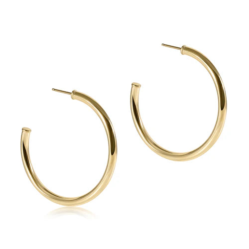 Round Gold 1.5" Hoop - 3mm - Smooth