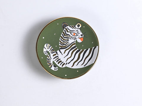 Small Bullet Bowl Tiger Face - Green