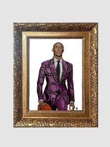 Black Mamba 8 x 10 Jacquard Frame - 8x10 Paper Print