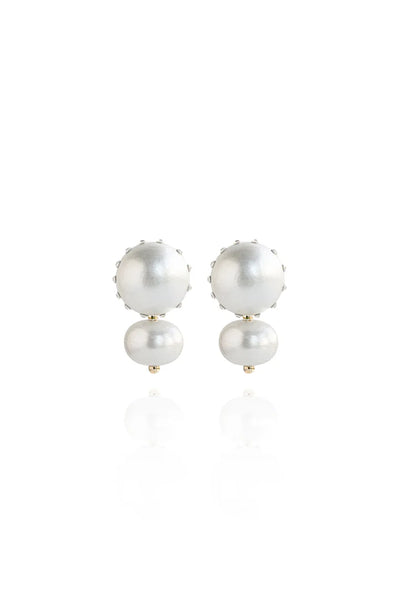 Livia Earrings - White Heron