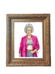 The Queen is a Rich Man Paper Print in Baroque Frame - 8 x 10