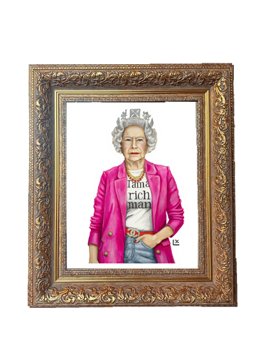 The Queen is a Rich Man Paper Print in Baroque Frame - 8 x 10