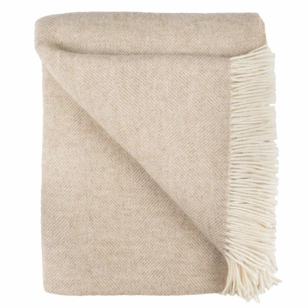 Southhampton Home Shetland Lambswool Herringbone Throw