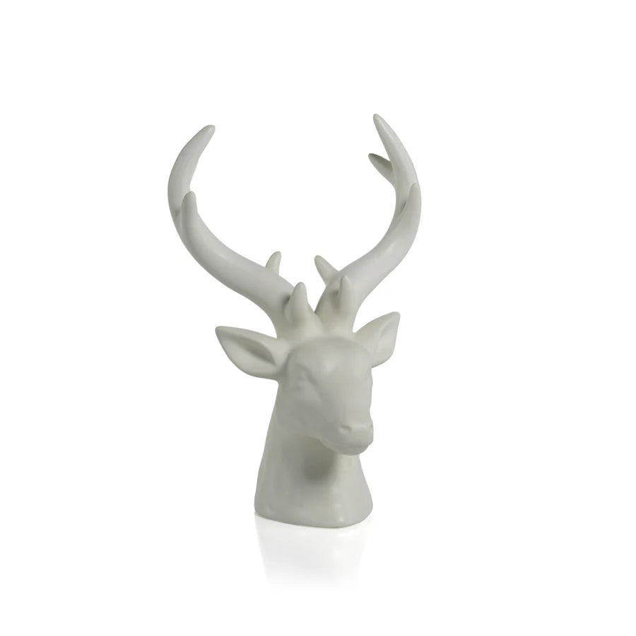 Rocky Mountain Ceramic Stag Head - White