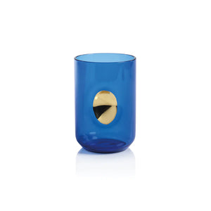 Apertivo Tumbler w/Gold Accent - Cobalt Blue