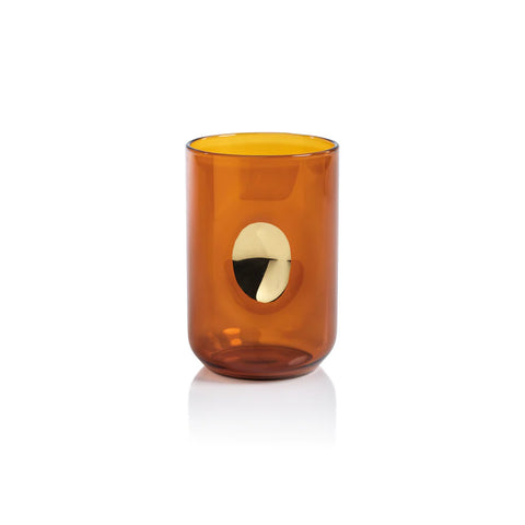 Apertivo Tumbler w/Gold Accent -Desert Amber