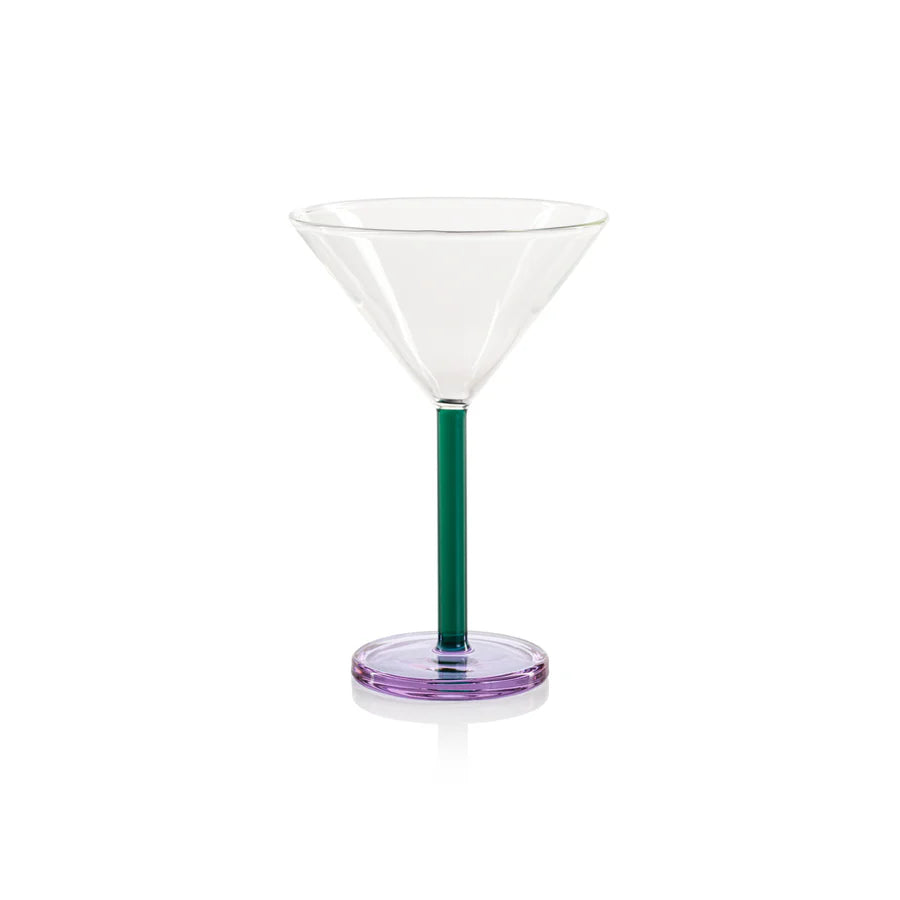 Veglia Matrini Glass - Teal & Lilac