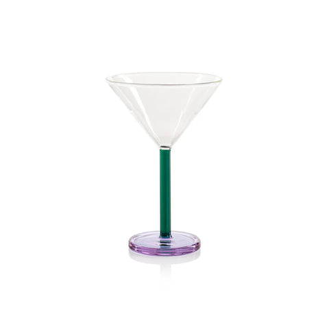 Veglia Matrini Glass - Teal & Lilac