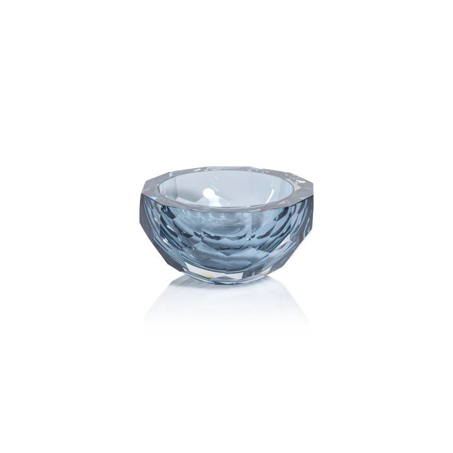 Vallees Cut Glass Bowl - Sky Blue