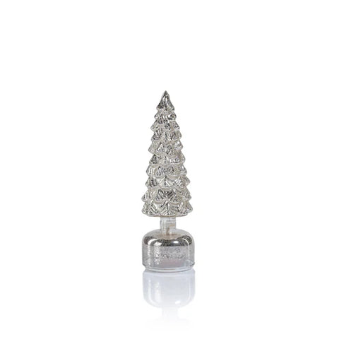 Mountain Pine Rotating LED Tree Antique Silver - Short