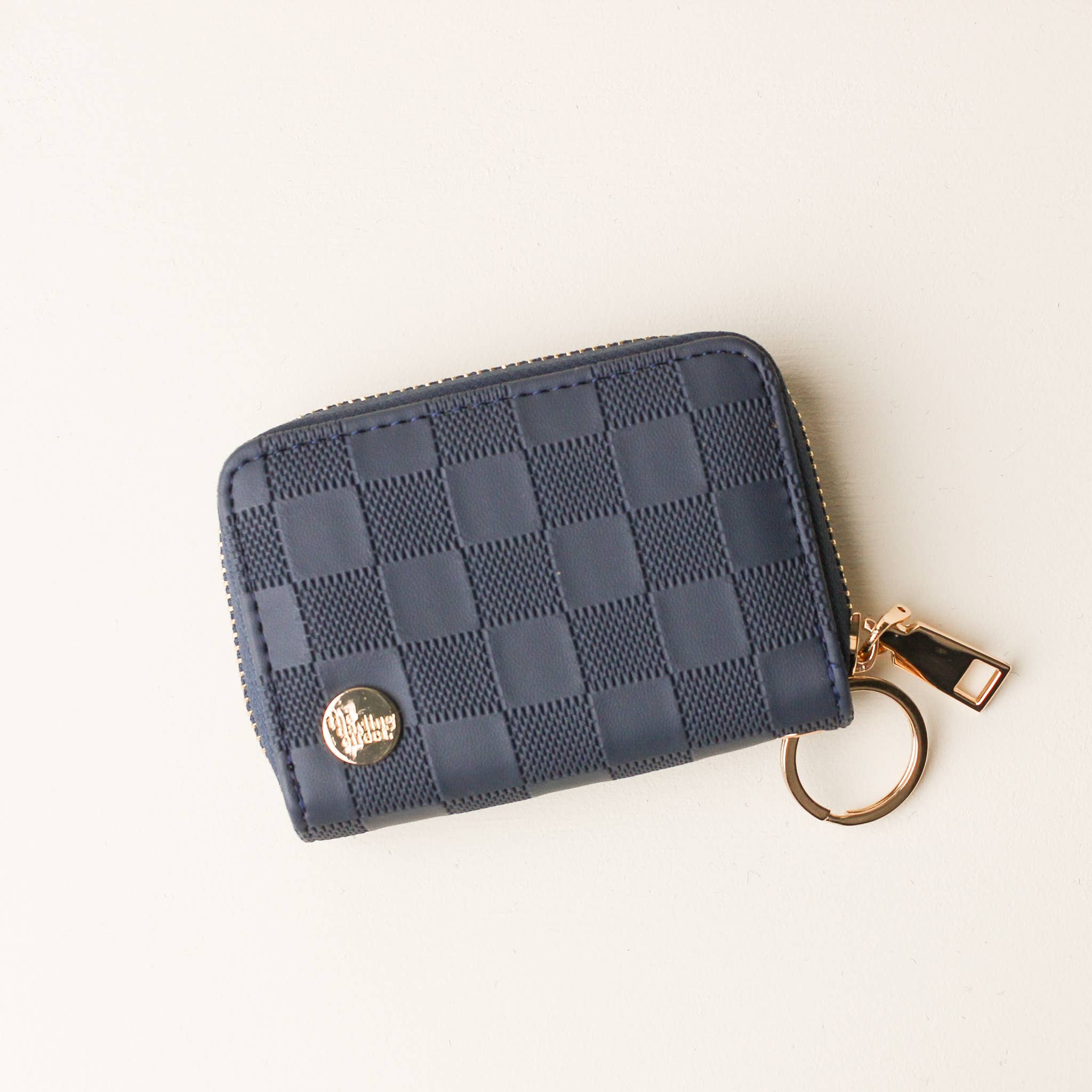 Zip Around Wallet-Navy Check