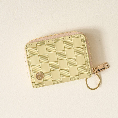 Zip Around Wallet-Green Check