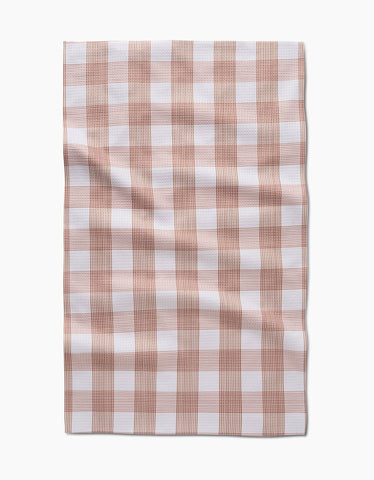 Vintage Gingham Natural Tea Towel