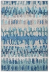 Paint Chip Blue Machine Washable Rug 3x5