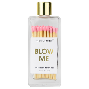 Blow Me Matches - Glass Bottle Matchsticks Pink