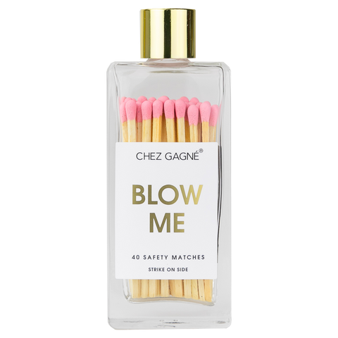 Blow Me Matches - Glass Bottle Matchsticks Pink