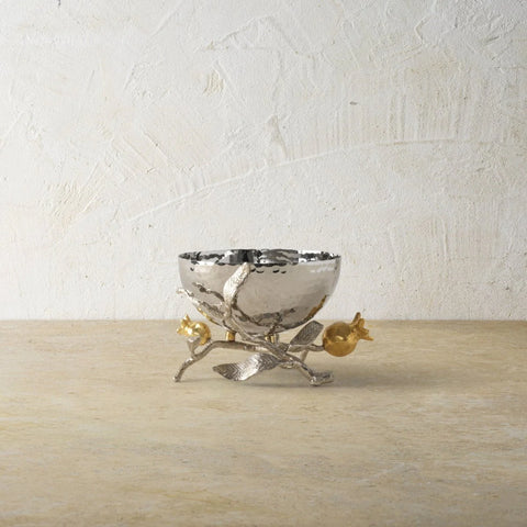 Pomegranate Silver & Gold Nut Bowl