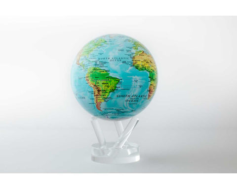 Relief Map Blue MOVA Globe 4.5" w/ Acrylic Base