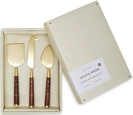 Acacia Set of 3 Cheese Knives in Giftbox