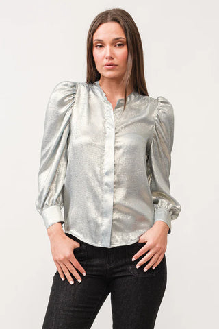 Rowan Top- Blue Shadow Metallic