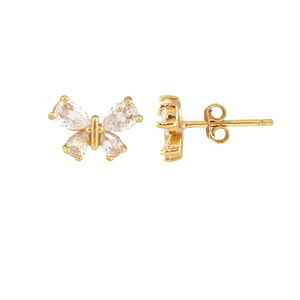Butterfly Crystal Marquis Stud Earrings